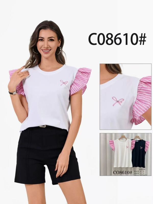 Bluzki damskie Roz Standard, Mix Kolor Paczka 10 szt